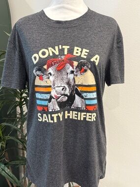 Women’s Cow Short Sleeve T-Shirt Don’t Be A Salty Heifer S